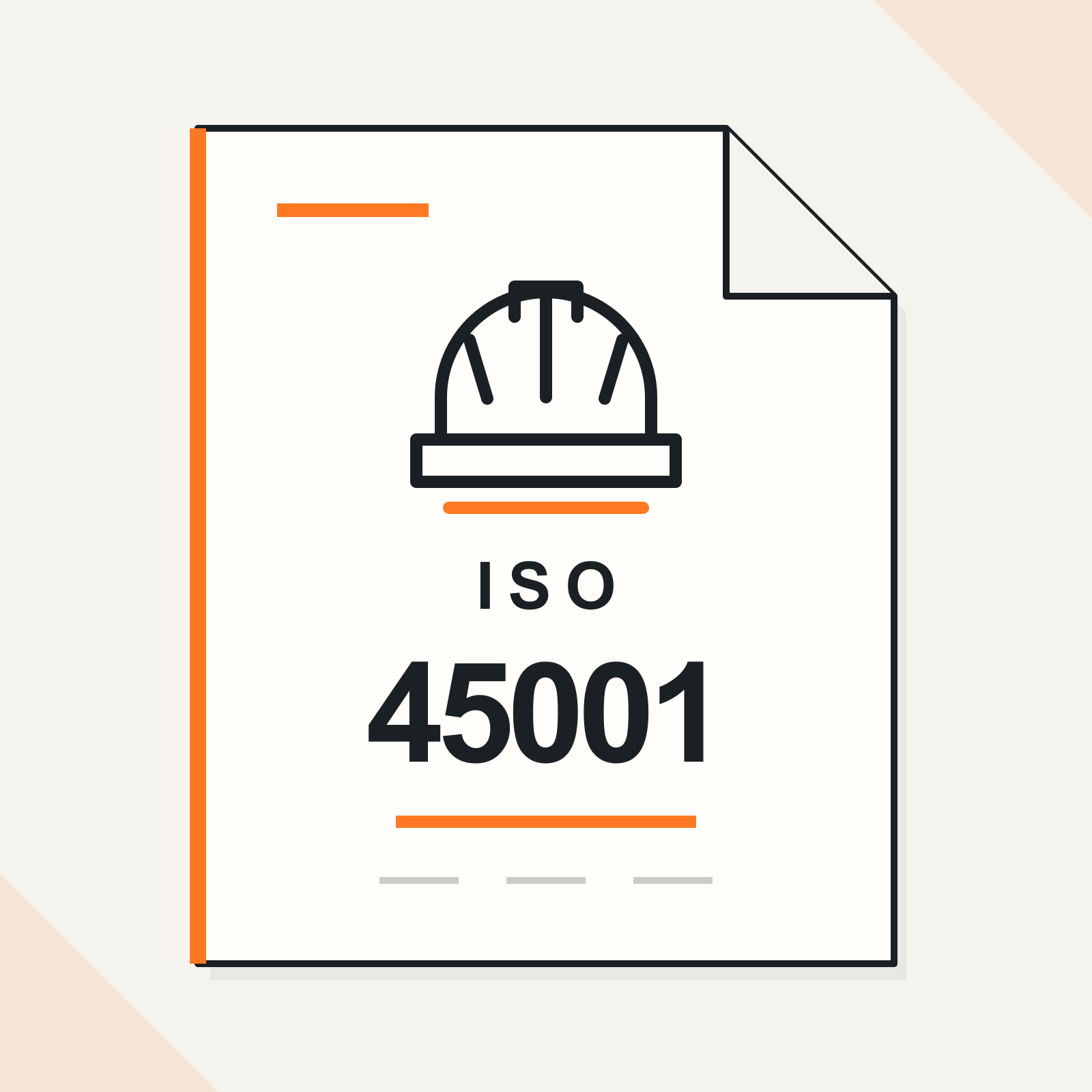 ISO 45001 standard illustration — certification planned