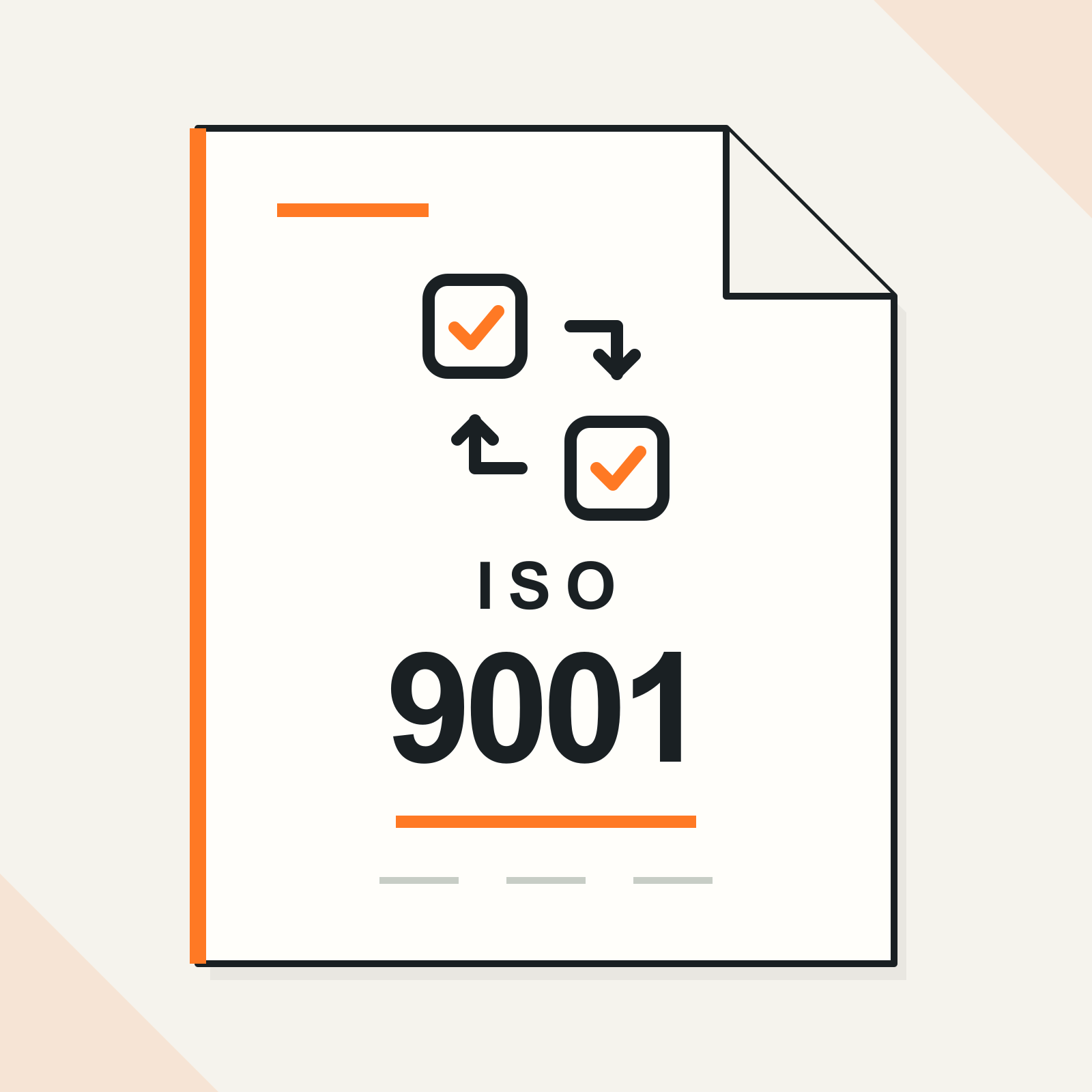 ISO 9001 standard illustration — certification planned